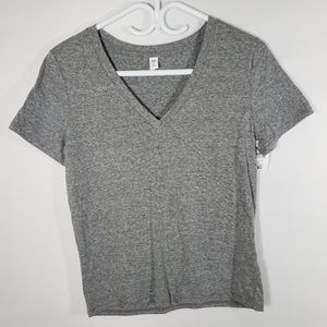 BP Grey T-Shirt V Neck Short Sleeve Size XS